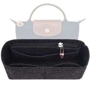 Longchamp Le Pliage Mini Pouch Felt Purse Handbag Bag Insert Organizer